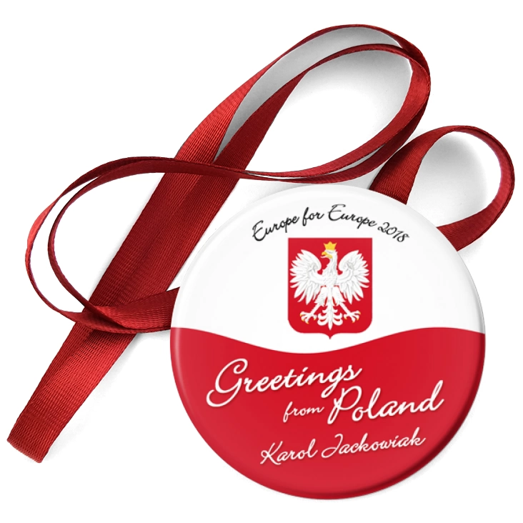 przypinka medal Greetings from Poland