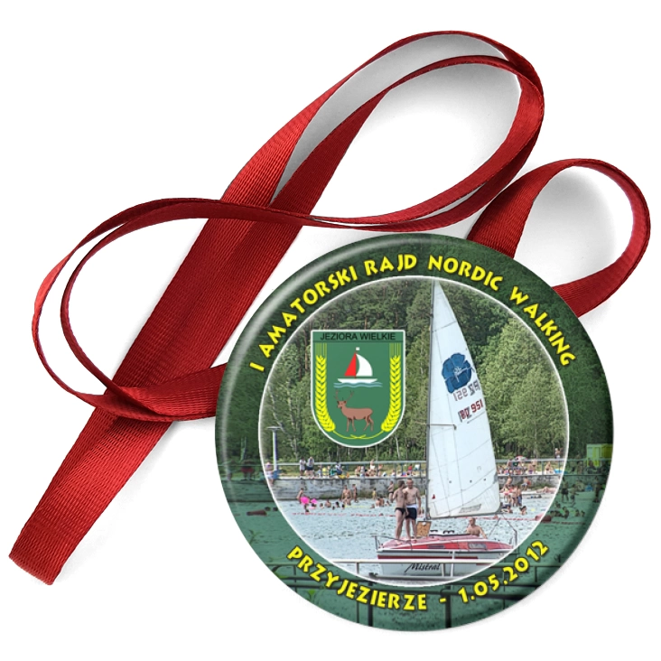 przypinka medal I Amatorski Rajd Nordic Walking