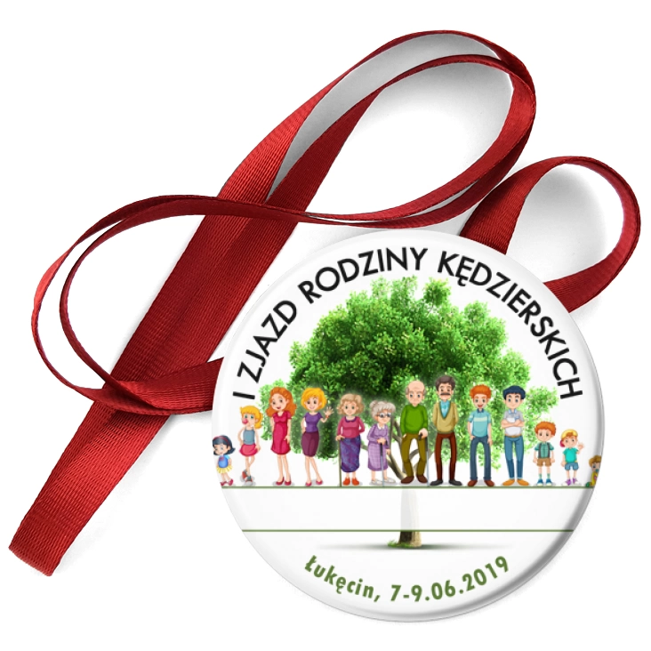 przypinka medal I Zjazd Rodziny Kędzierskich