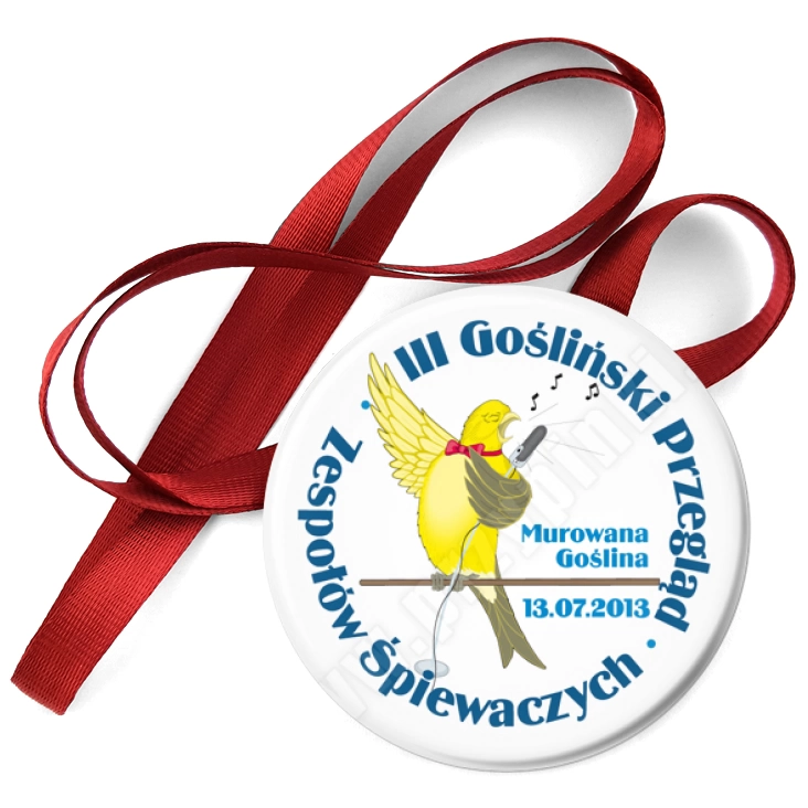 przypinka medal III Gośliński Przegląd Zespołów Śpiewaczych