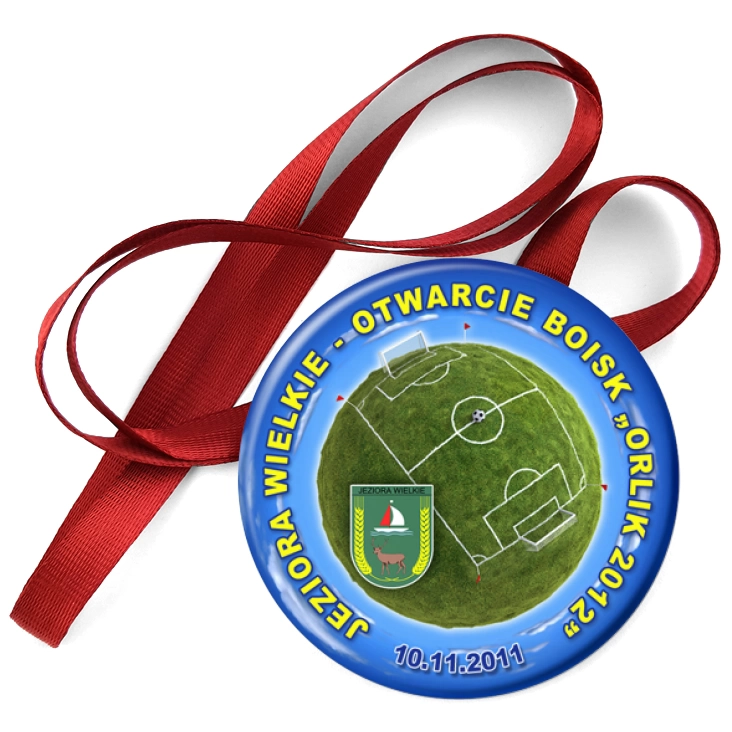 przypinka medal Jeziora Wielkie - Otwarcie boisk Orlik 2012