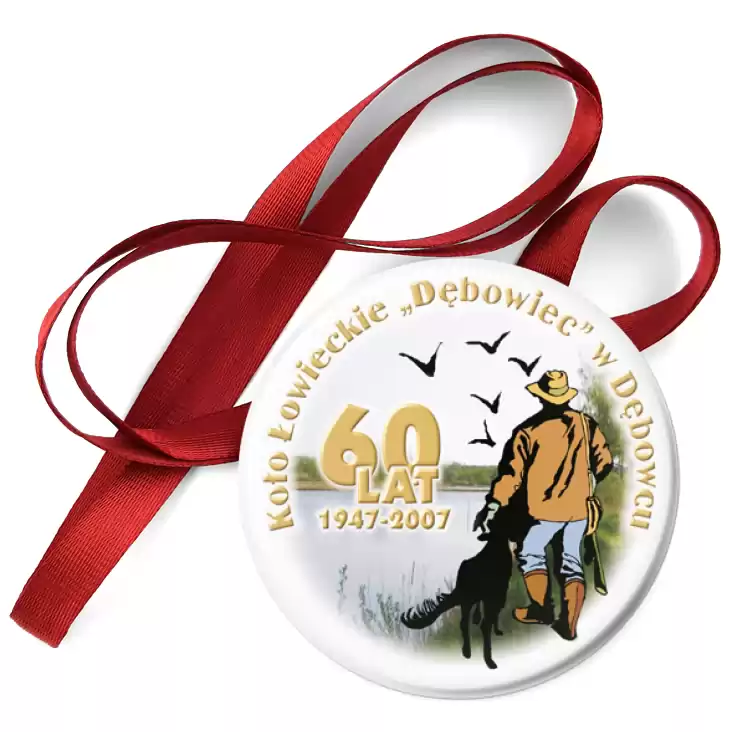 przypinka medal Koło Łowieckie Dębowiec - 60 lat