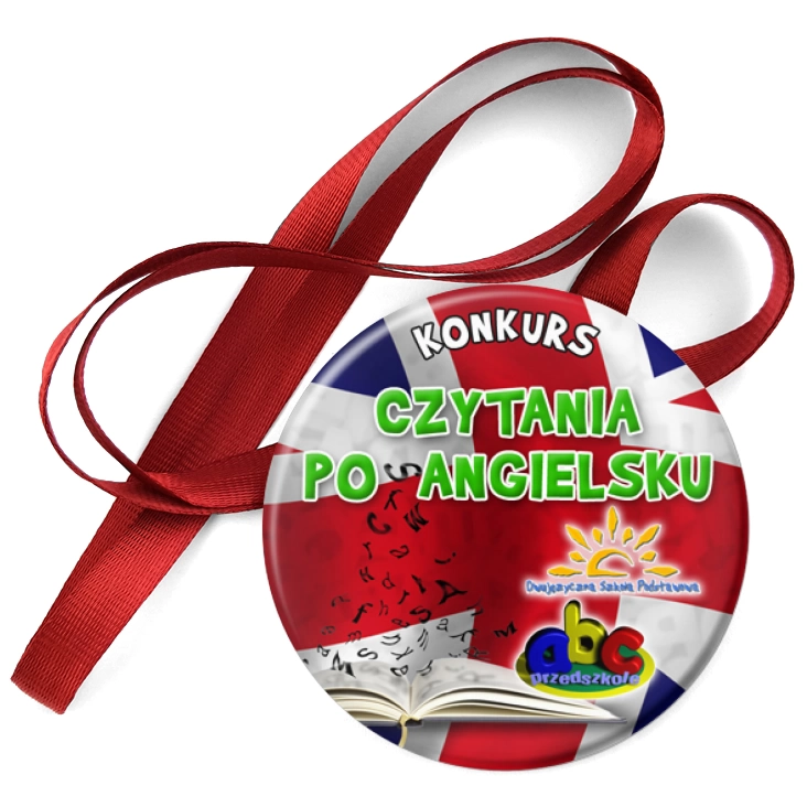 przypinka medal Konkurs czytania po angielsku
