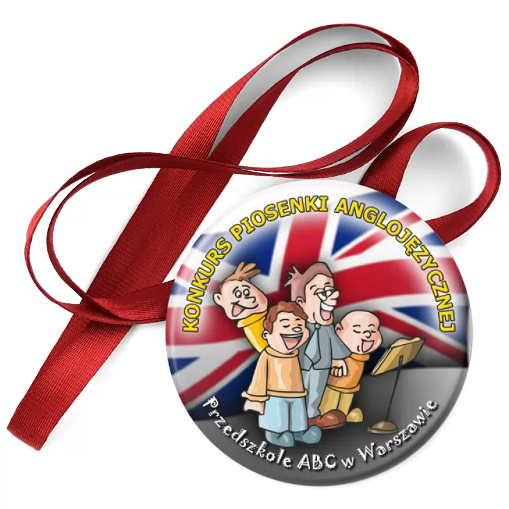 przypinka medal Konkurs Piosenki Anglojęzycznej - Przedszkole ABC
