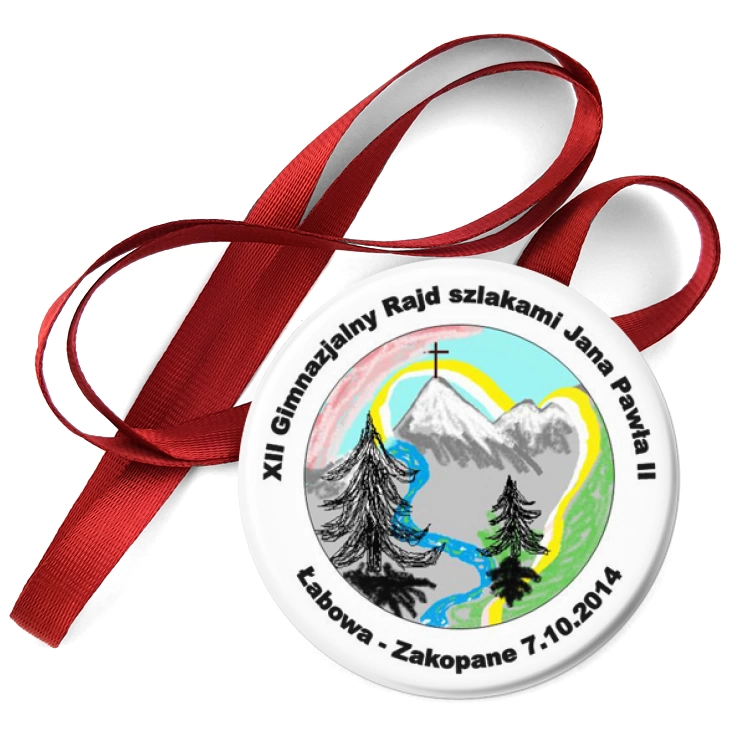 przypinka medal Łabowa Rajd Szlakami Jana Pawła II
