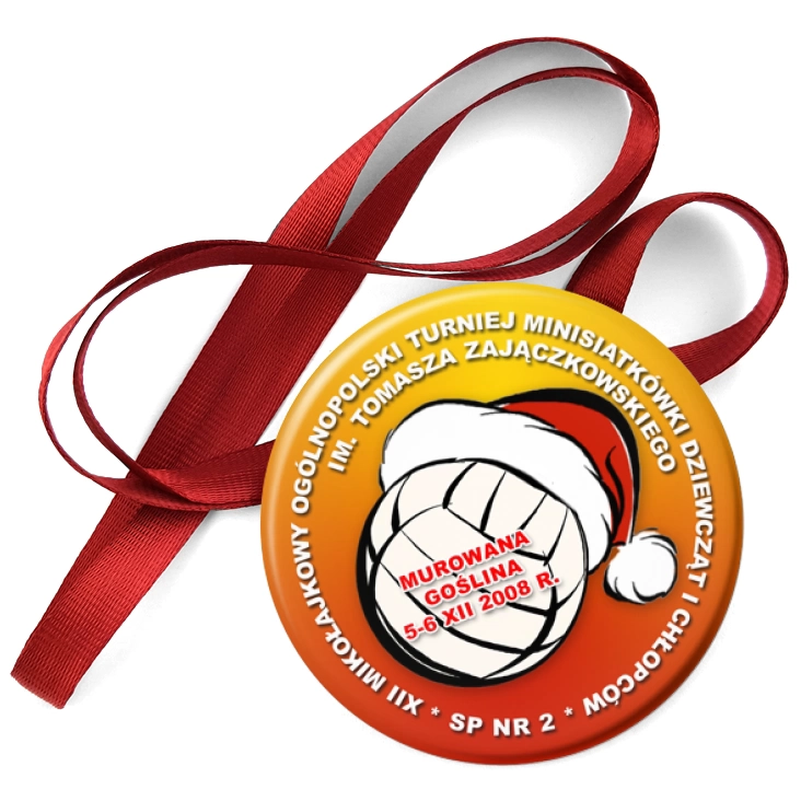 przypinka medal Mikołajkowy Turniej Minisiatkówki 2008