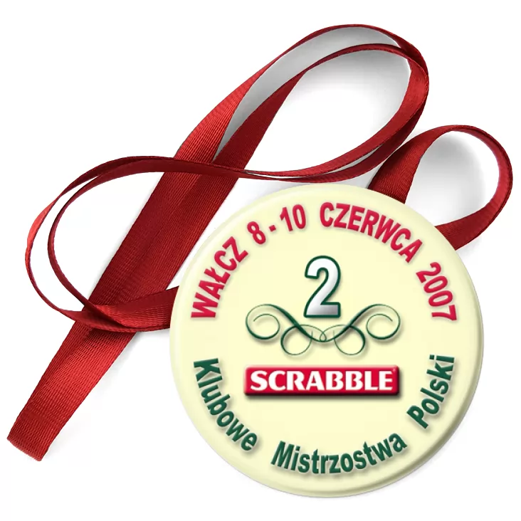 przypinka medal Mistrzostwa w Scrablach - Wałcz 2007