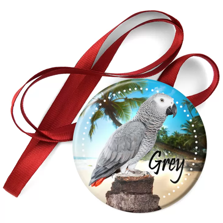 przypinka medal Papugarnia Carmen - Grey