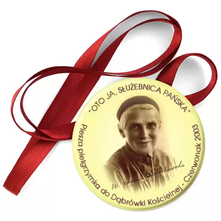 przypinka medal Piesza pielgrzymka do Dąbrówki Kościelnej - Czerwonak 2003