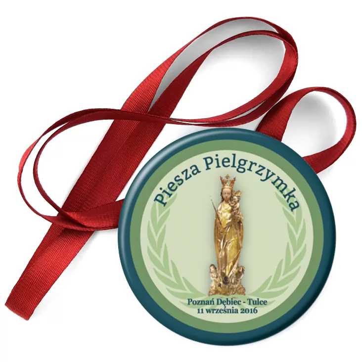 przypinka medal Piesza pielgrzymka Poznań - Tulce 2016