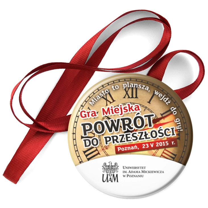 przypinka medal Powrót do przeszłości