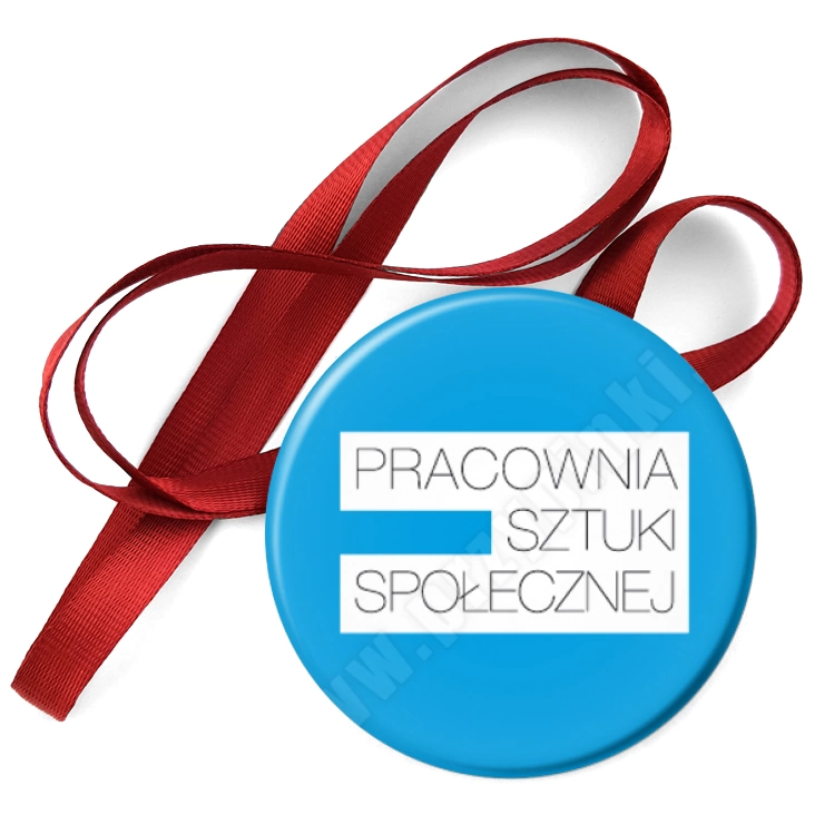 przypinka medal Pracownia Sztuki Społecznej