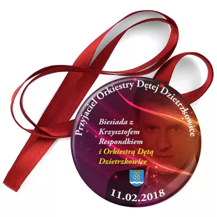 przypinka medal Przyjaciel Orkiestry Dętej Dzietrzkowice