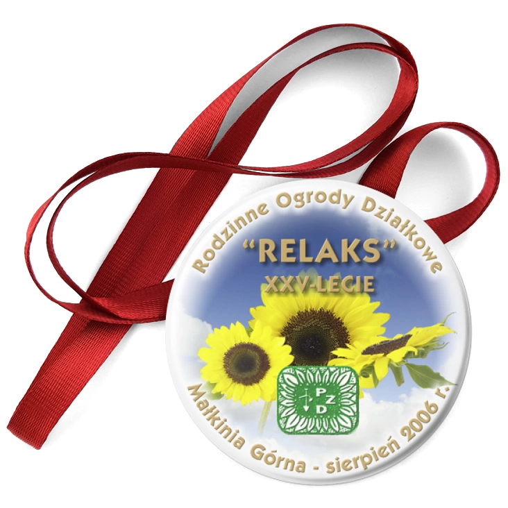 przypinka medal RELAKS - XXV-lecie