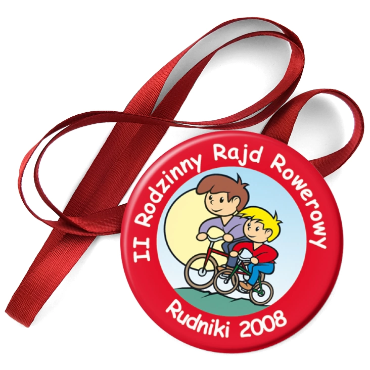 przypinka medal Rodzinny Rajd Rowerowy Rudniki