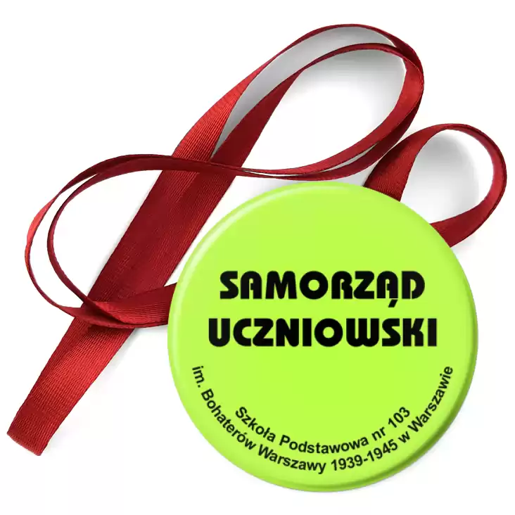 przypinka medal Samorząd Uczniowski