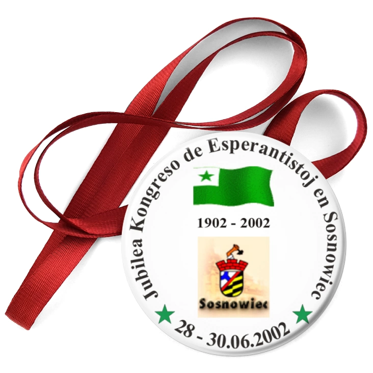 przypinka medal Sosnowiec 2002