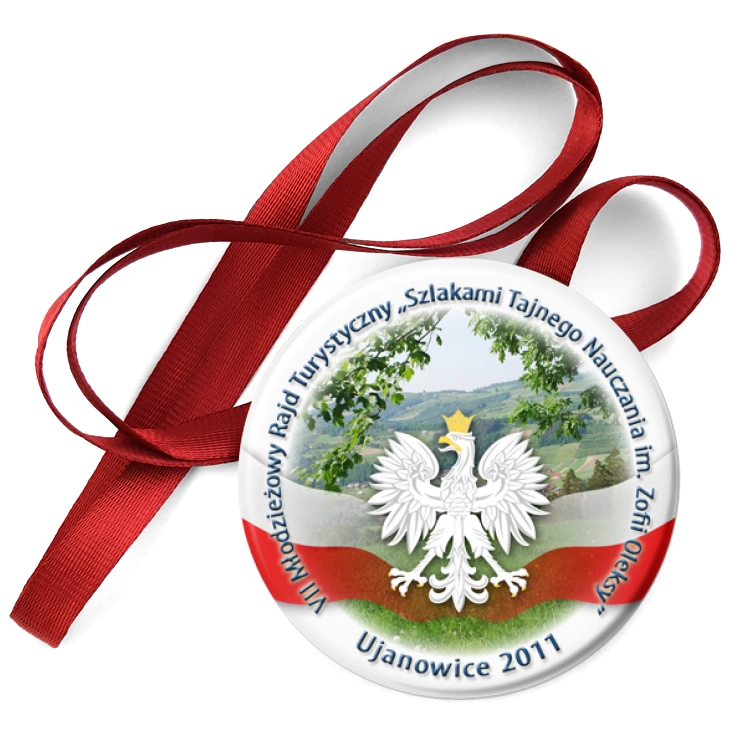 przypinka medal Szlakami Tajnego Nauczania im. Zofii Oleksy