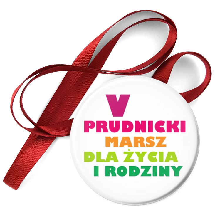 przypinka medal V Prudnicki Marsz dla Życia i Rodziny