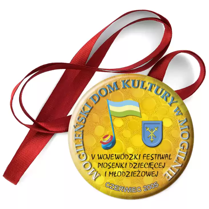 przypinka medal V Wojewódzki Festiwal Piosenki Dziecięcej i Młodzieżowej