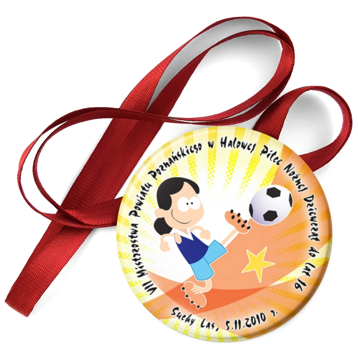 przypinka medal VII Powiatowy Turniej Halowej Piłki Nożnej Dziewcząt 2010