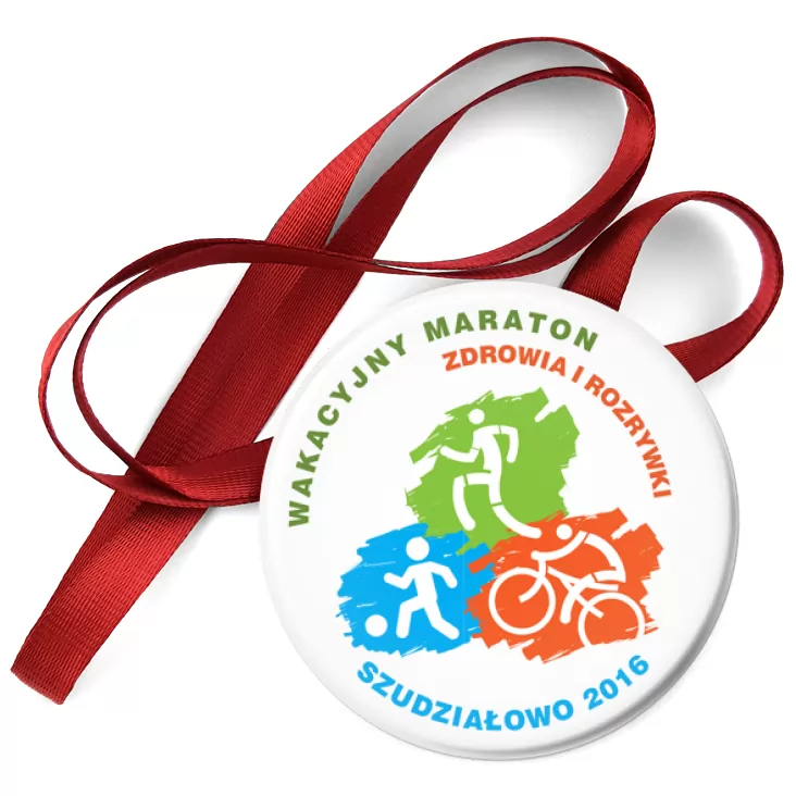 przypinka medal Wakacyjny Maraton Zdrowia i Rozrywki