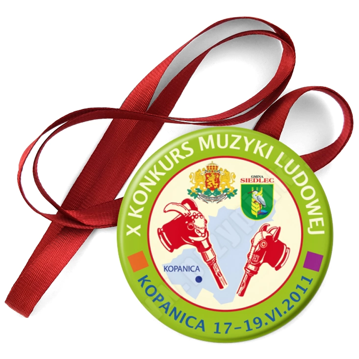 przypinka medal X Konkurs Muzyki Ludowej
