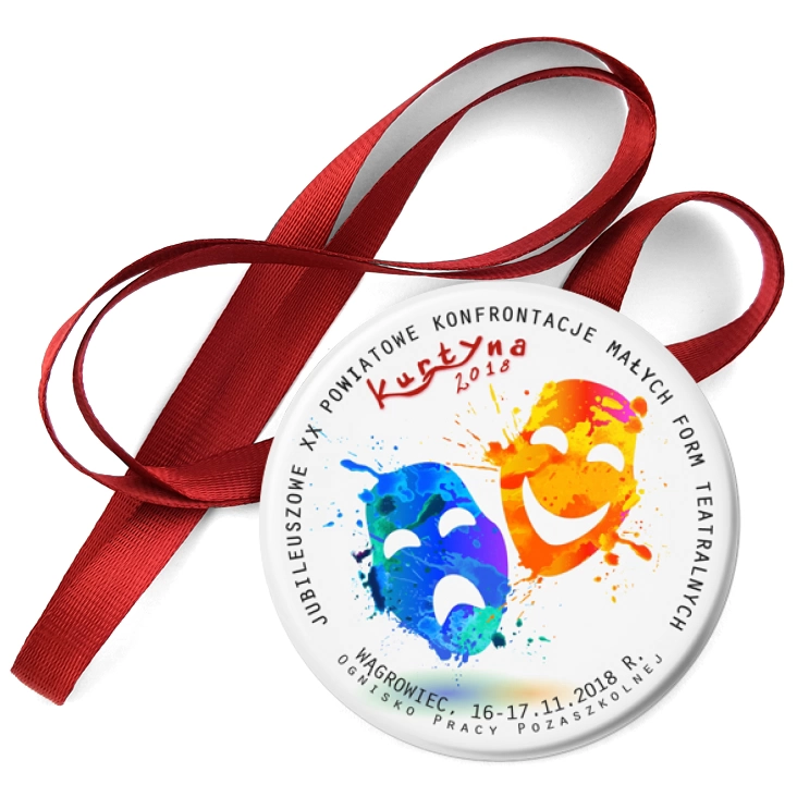 przypinka medal XX Powiatowe Konfrontacje Małych Form Teatralnych