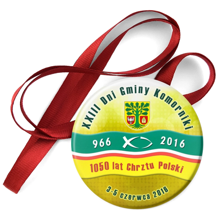 przypinka medal XXIII Dni Gminy Komorniki