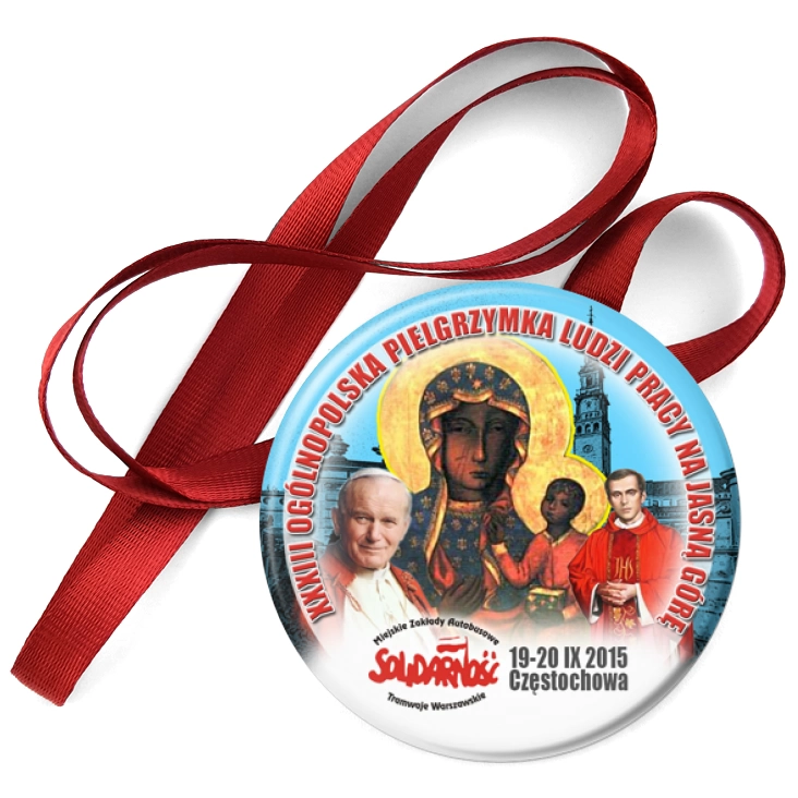 przypinka medal XXXIII Ogólnopolska Pielgrzymka Ludzi Pracy