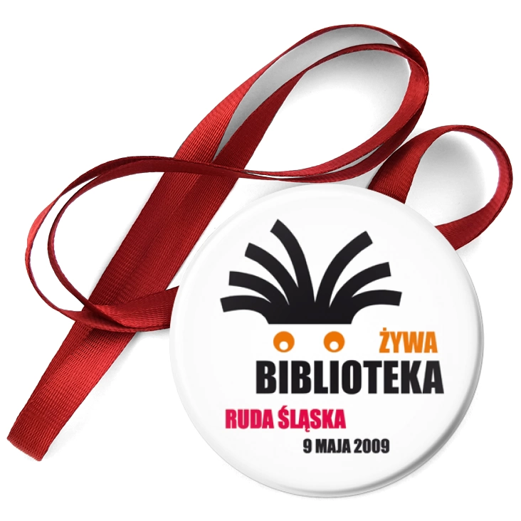 przypinka medal Żywa Biblioteka