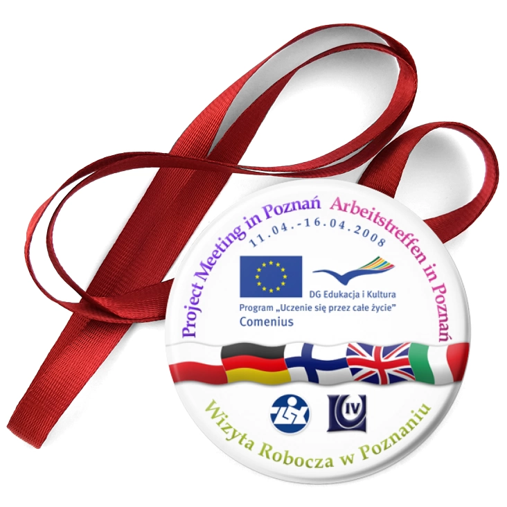 przypinka medal Comenius ZSK LO4 Poznań