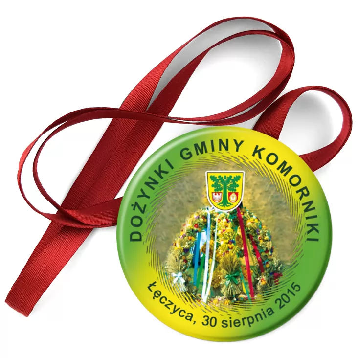 przypinka medal Dożynki Gminy Komorniki 2015