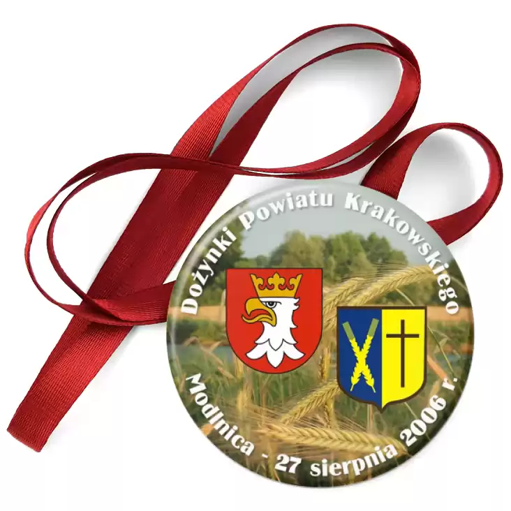 przypinka medal Dożynki Powiatu Krakowskiego