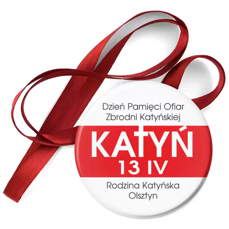 przypinka medal Dzień Pamięci Ofiar Zbrodni Katyńskiej