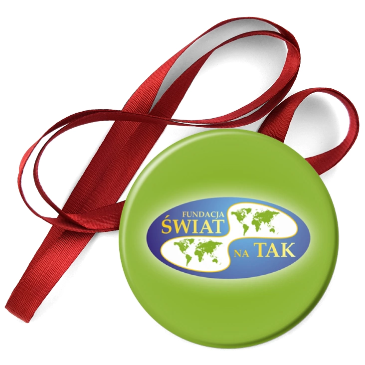 przypinka medal Fundacja Świat na Tak - zielony