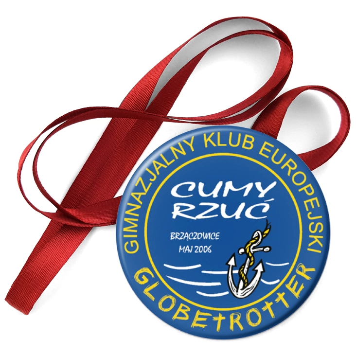 przypinka medal Globetrotter - Gimnazjalny Klub Europejski w Brzączowicach