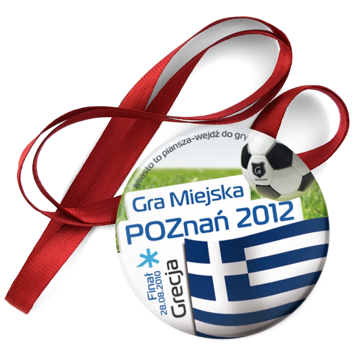 przypinka medal Gra Miejska - Poznań 2012 - Grecja