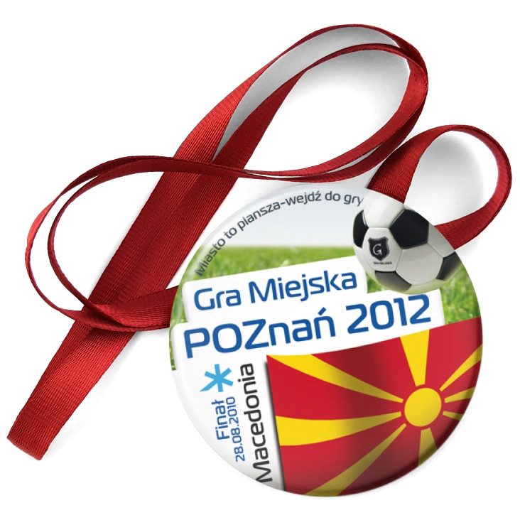 przypinka medal Gra Miejska - Poznań 2012 - Macedonia