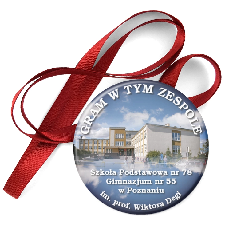 przypinka medal Gram w tym zespole - SP nr 78