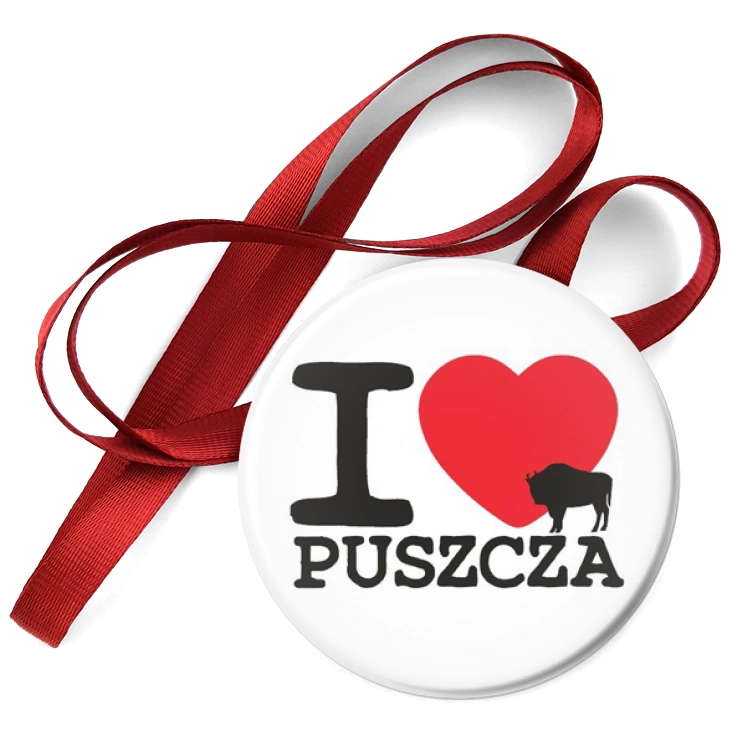 przypinka medal I love Puszcza