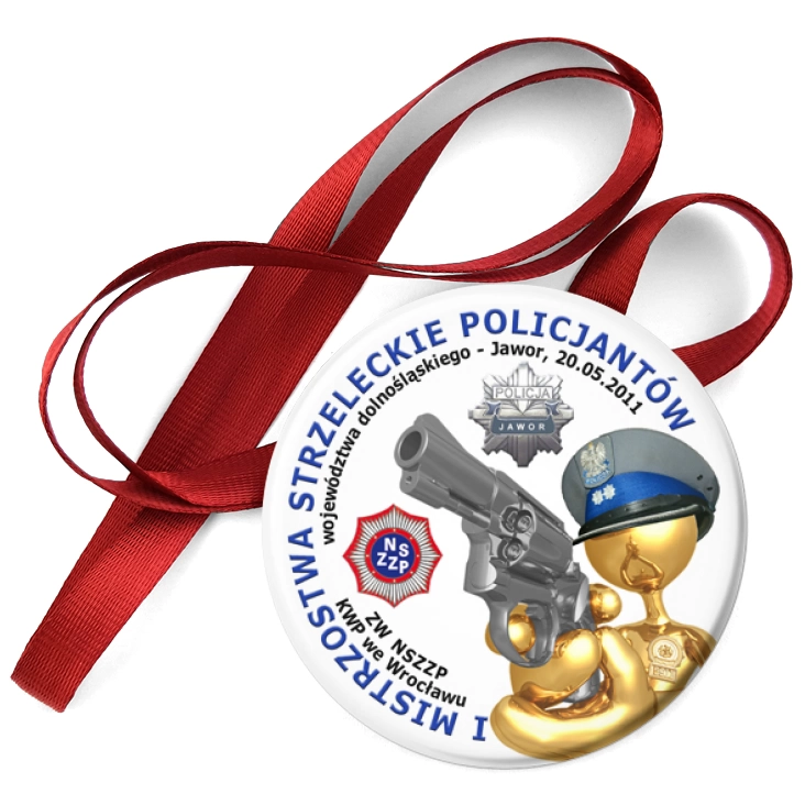 przypinka medal I Mistrzostwa Strzeleckie Policjantów