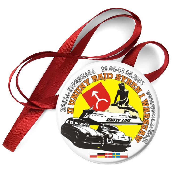 przypinka medal II Unijny Rajd Syren i Warszaw