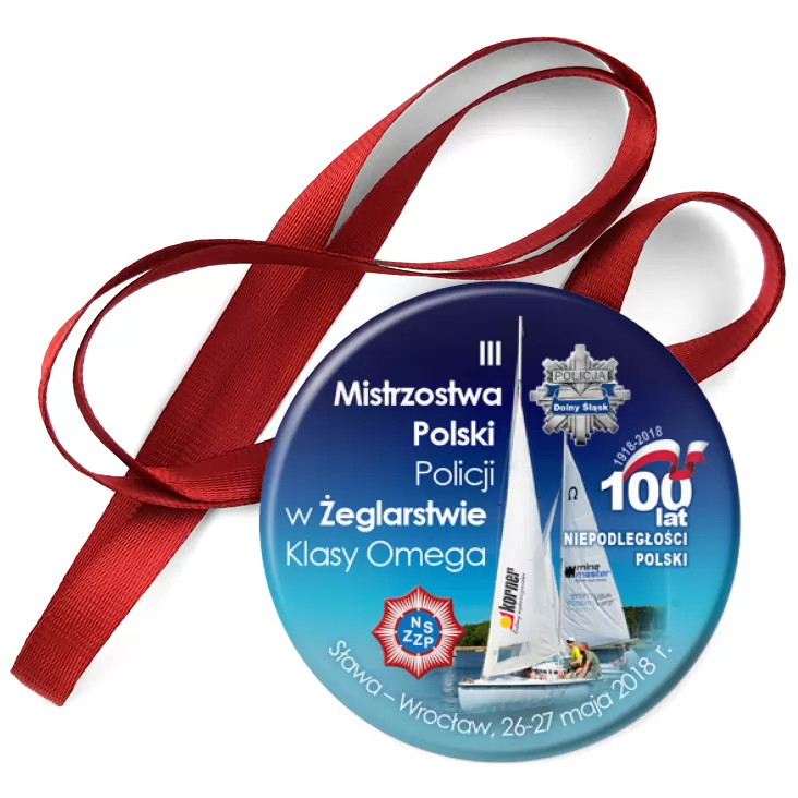 przypinka medal III Mistrzostwa Polski Policji w Żeglarstwie