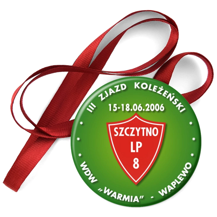 przypinka medal III Zjazd Koleżeński WDW Warmia - Waplewo
