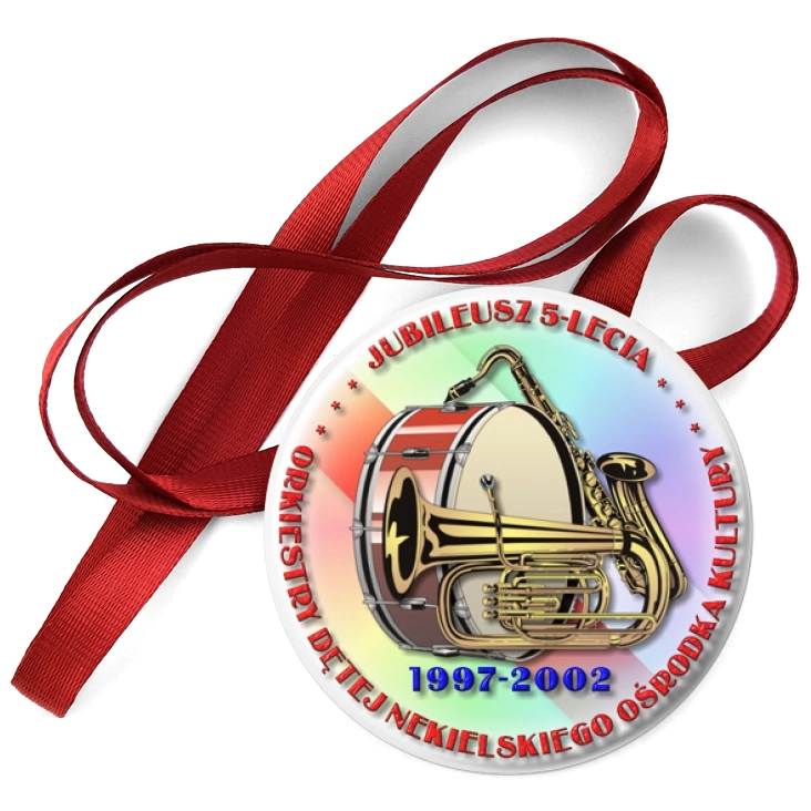 przypinka medal Jubileusz 5-lecia Orkiestry Dętej Nekielskiego Ośrodka Kultury
