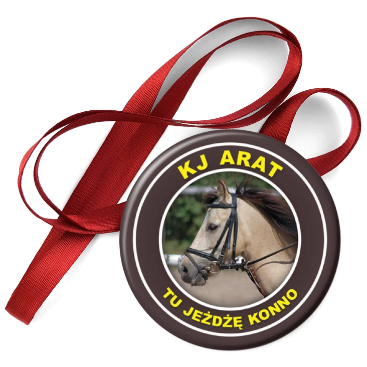 przypinka medal KJ ARAT - tu jeżdżę konno