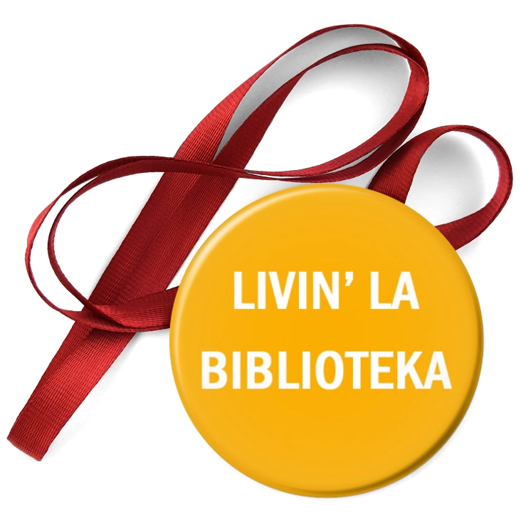 przypinka medal livin’ la biblioteka