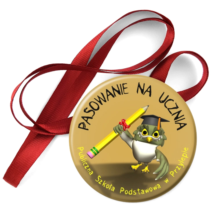 przypinka medal Pasowanie na ucznia - SP w Przylepie