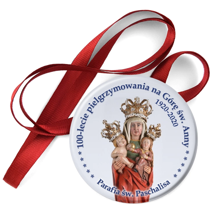 przypinka medal 100-lecie pielgrzymowania na Górę Św. Anny